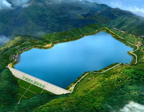 公司设计承建的浙江宁海抽水蓄能电站双坝登顶
